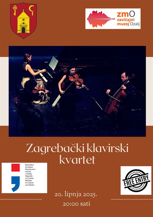 Koncert Zagrebačkog klavirskog kvarteta u Zavičajnom muzeju Ozalj